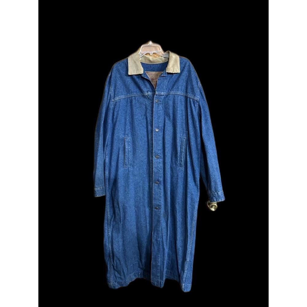 Vintage 1980's-90's Levi Strauss & Co. 100% Cotton Denim Duster Coat